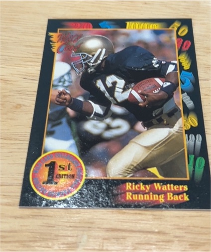 1991 Wild Card #56 Ricky Watters — front