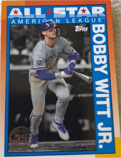 2025 Topps #90AS-50 Bobby Witt Jr. 1990 Topps Baseball 35th Anniversary All-Stars — front