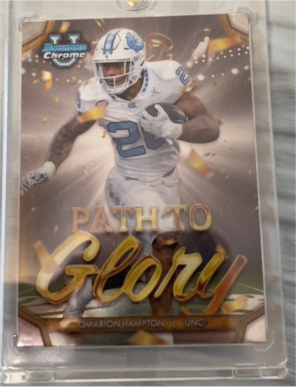 2024 Bowman Chrome University #PG-16 Omarion Hampton Path to Glory — front