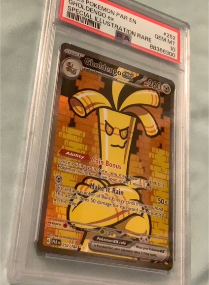 2023 Pokémon TCG Paradox Rift #252 Gholdengo ex Special Illustration Rare — front