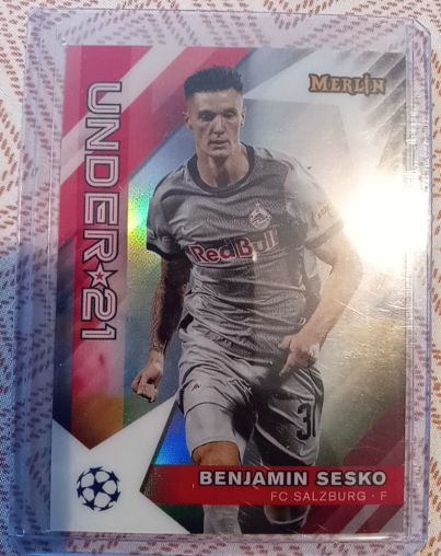 2023 Topps Merlin Under 21 #U21-9 Benjamin Sesko — front