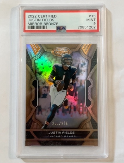 2022 Panini Certified #15 Justin Fields Mirror Bronze — front