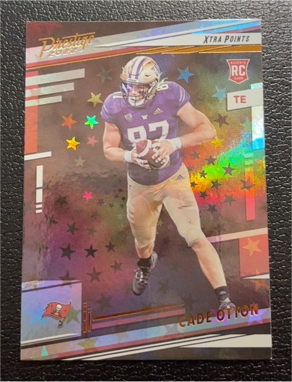 2022 Panini Prestige #375 Cade Otton Xtra Points Astral Rookie — front