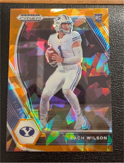 2021 Panini Prizm Draft Picks #105 Zach Wilson Rookie Card — front