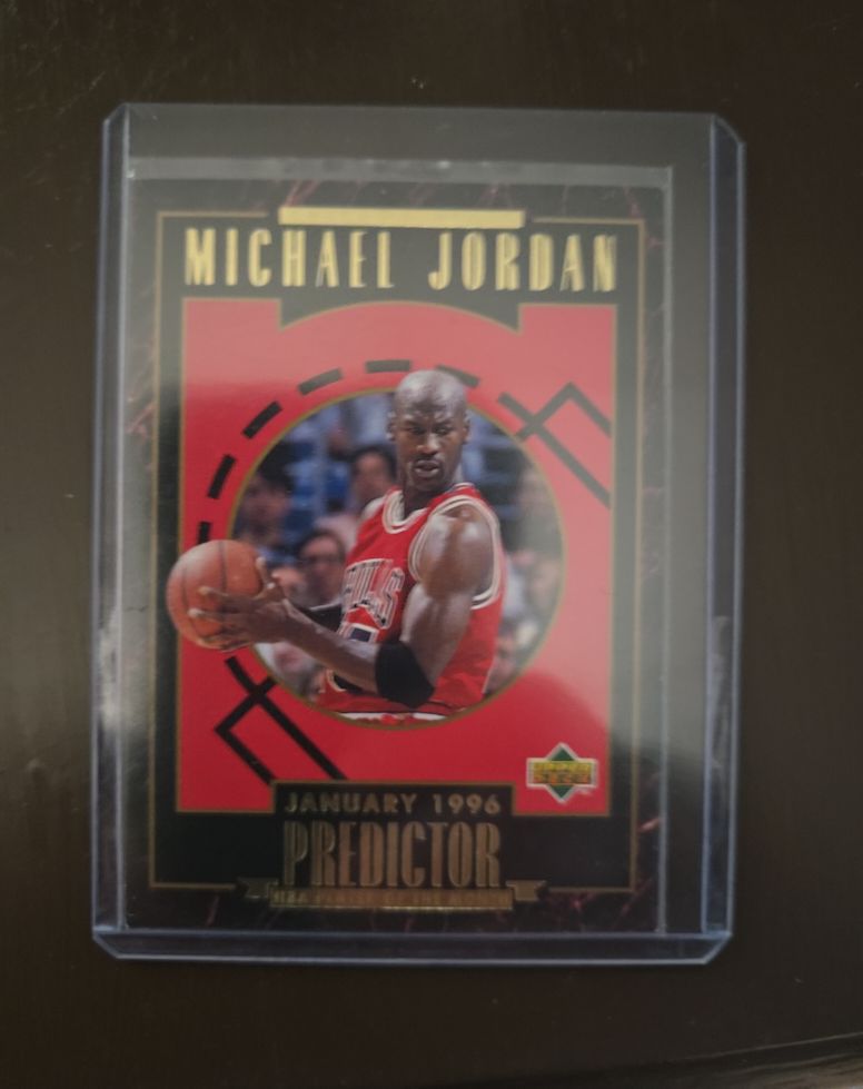 1995 Upper Deck Michael Jordan #R2 Predictor January 1996 Player of the Month — front