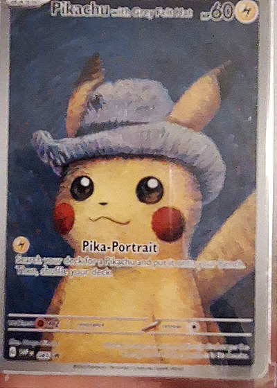 2023 Pokemon Pikachu with Grey Felt Hat #085 Black Star Promo — front