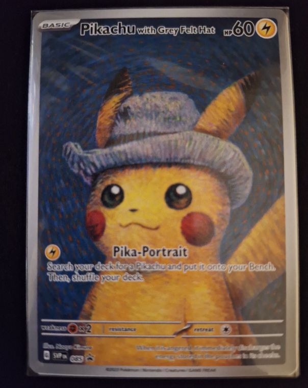 2023 Black Star Promo SVP 085 Pikachu with Grey Felt Hat — front
