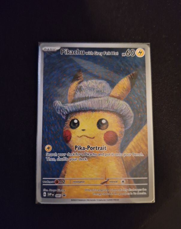 2023 Pokemon x Van Gogh #085 Pikachu with Grey Felt Hat — front