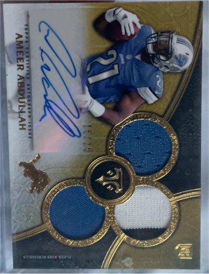 2015 Topps Triple Threads #TT-AAB Ameer Abdullah — front