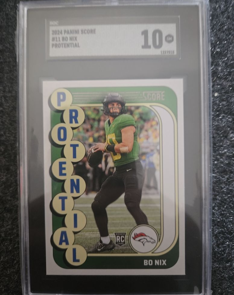 2024 Panini Score #11 Bo Nix Protential — front