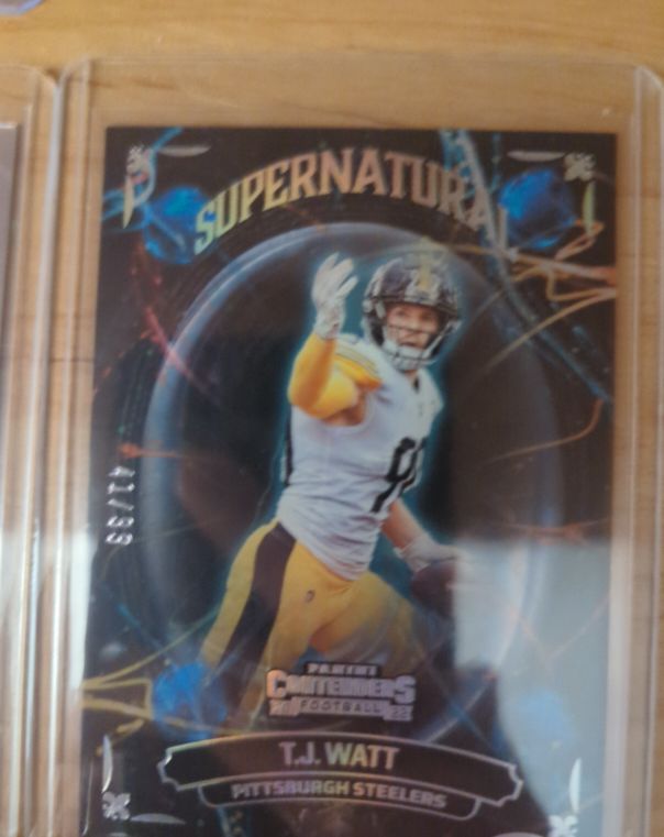 2022 Panini Contenders Supernatural #SN-TJW T.J. Watt — front