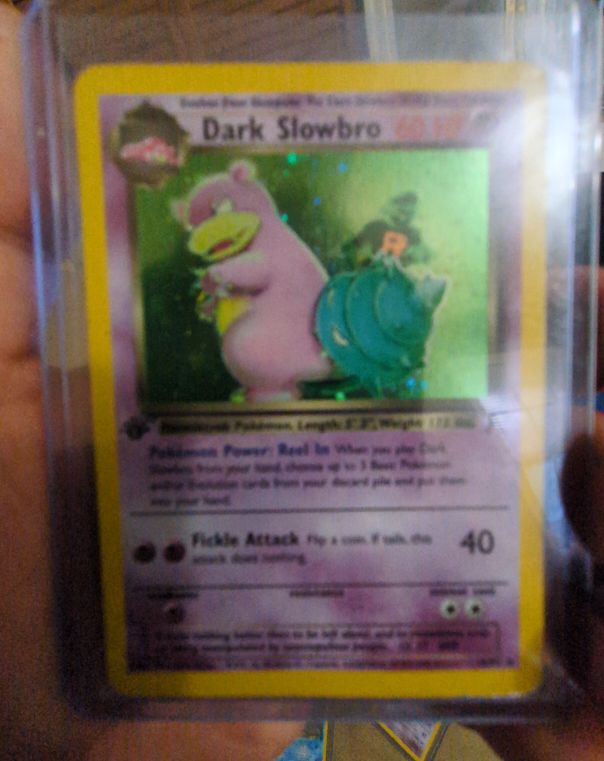 2000 Pokemon Team Rocket #12 Dark Slowbro Holo — front