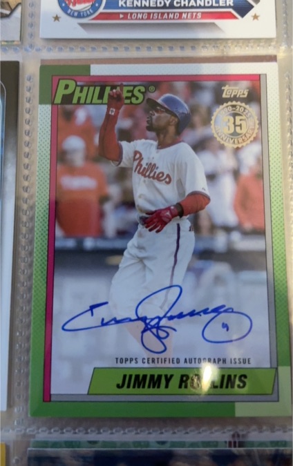 2024 Topps Series 2 1989 Gold Jimmy Rollins Auto /50 Philadelphia Phillies — front