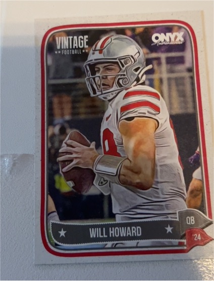 2024 Onyx Vintage Football #24 Will Howard — front