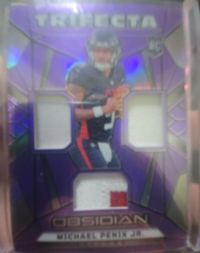 2024 Panini Obsidian Trifecta Michael Penix Jr. — front