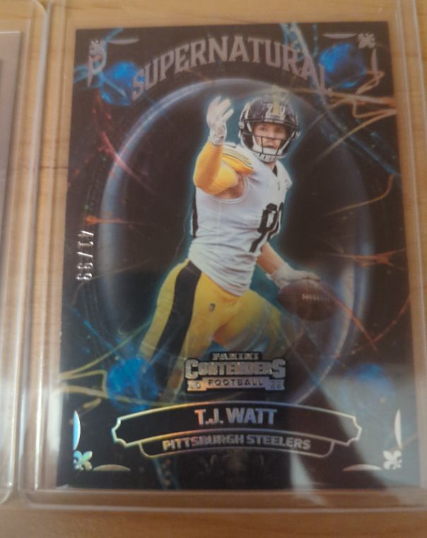 2022 Panini Contenders Supernatural #SN-TJW T.J. Watt — front
