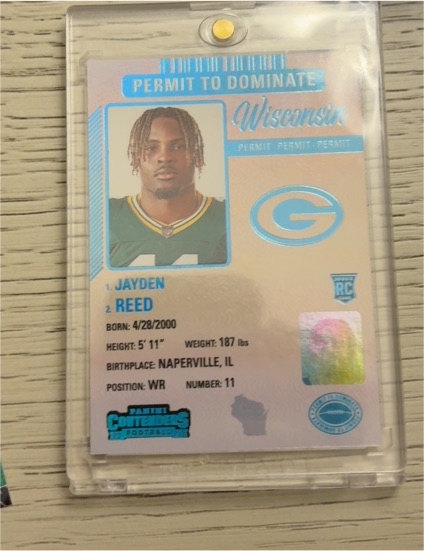 2023 Panini Contenders Permit To Dominate Jayden Reed — front