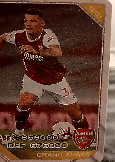 Granit Xhaka Arsenal Soccer Card — front