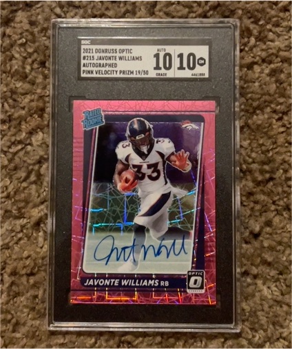 2021 Donruss Optic #215 Javonte Williams — front