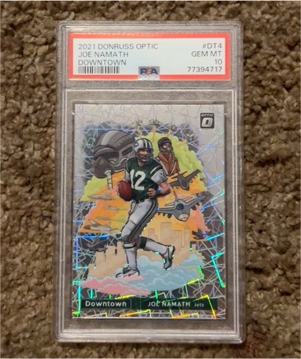 2021 Donruss Optic #DT-4 Joe Namath Downtown — front