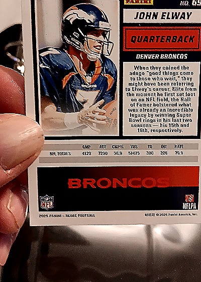 2025 Panini Score A Treat Halloween #101 John Elway — back