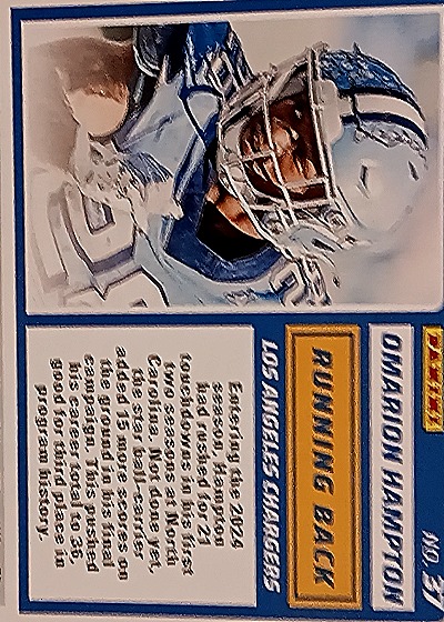 2023 Donruss #37 Omarion Hampton — back