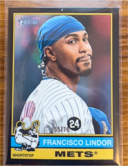 2025 Topps Heritage #229 Francisco Lindor — front