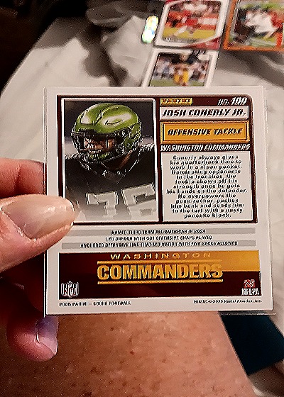 2025 Score #100 Josh Conerly Jr. — back