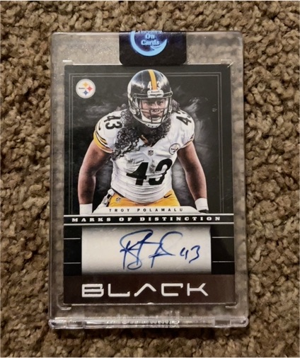2012 Panini Black Marks of Distinction #43 Troy Polamalu — front