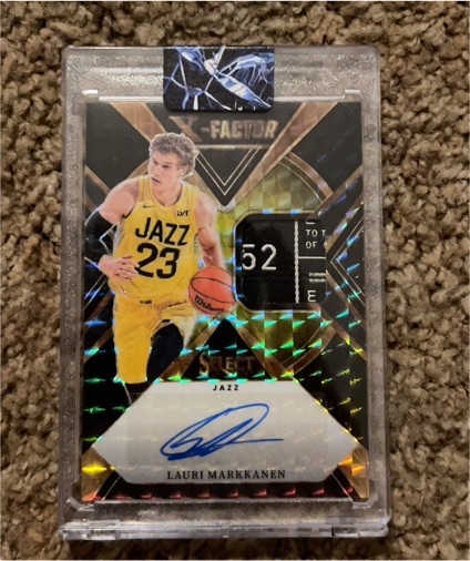 2023-24 Panini Select X Factor Memorabilia Signatures Lauri Markkanen — front
