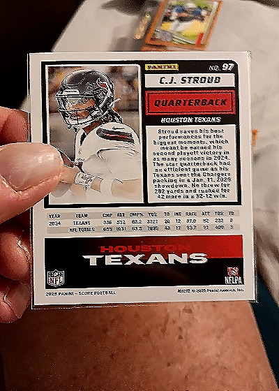 2025 Panini Score A Treat #97 C.J. Stroud — back
