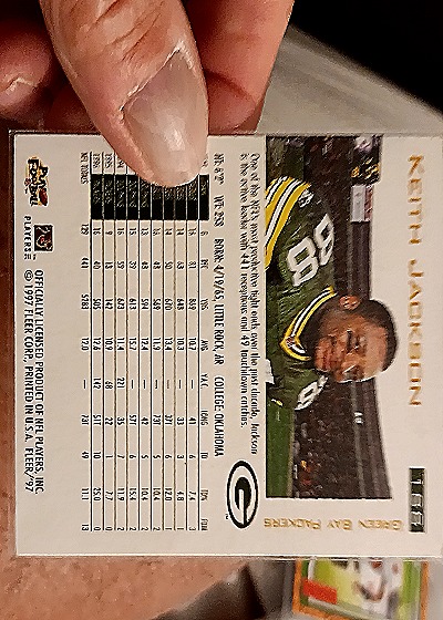 1997 Fleer #188 Keith Jackson — back