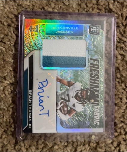 2024 Panini Totally Certified Freshman Fabrics #FFS-BTJ Brian Thomas Jr. — front