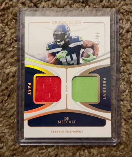 2024 Panini Immaculate Collection Past and Present Dual Patch #DK Metcalf — front