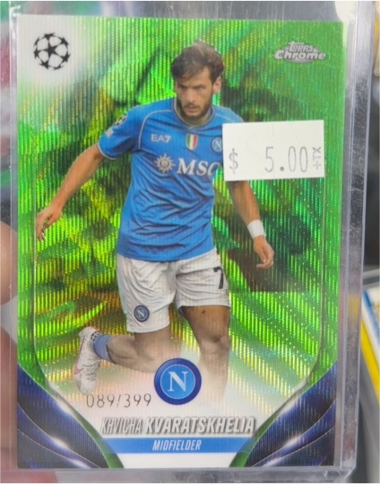 2023-24 Topps Chrome UEFA Club Competitions #199 Khvicha Kvaratskhelia — front