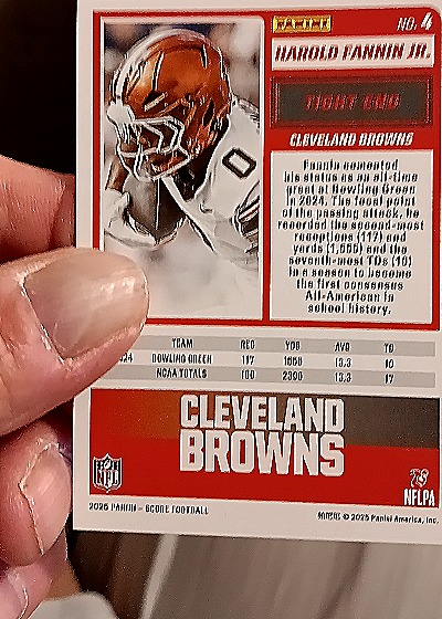 2025 Panini Score A Treat #4 Harold Fannin Jr. — back