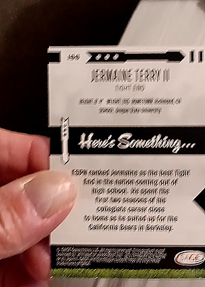 2025 SAGE High Series #166 Jermaine Terry II — back
