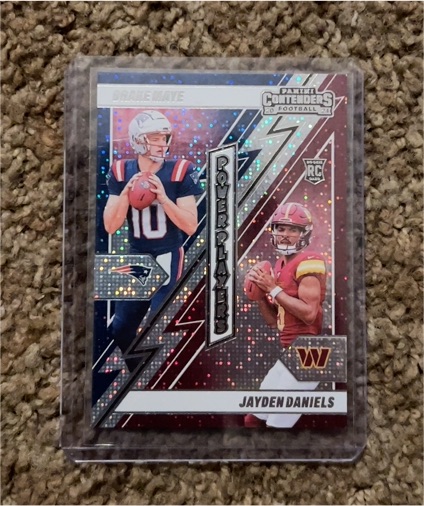 2024 Panini Contenders Power Players #22 Drake Maye Jayden Daniels — front