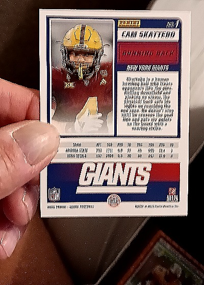 2025 Panini Score A Treat #1 Cam Skattebo — back