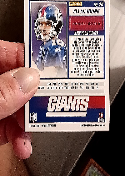 2025 Panini Score-A-Treat #78 Eli Manning — back