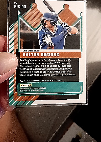 2025 Panini Donruss Prospect Jersey Kings #PJK-DR Dalton Rushing — back