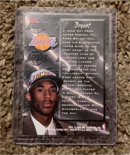 1996-97 Fleer Metal #137 Kobe Bryant — front