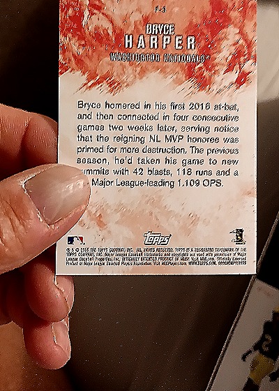 2016 Topps Bryce Harper #B4 — back