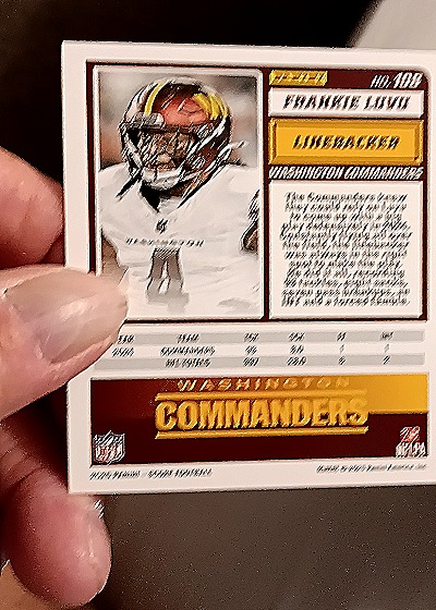 2025 Panini Score A Treat #108 Frankie Luvu — back
