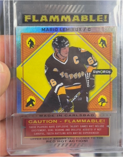 2023-24 Upper Deck Synergy #FL-9 Mario Lemieux Flammable — front