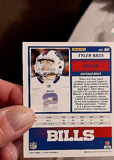 2024 Panini Score #65 Tyler Bass — front