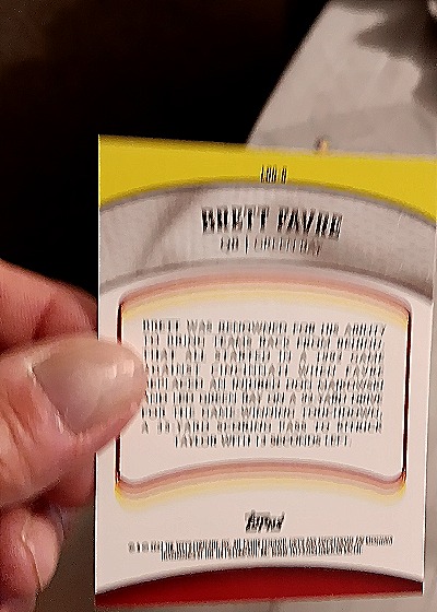 1998 Topps Legends of the Gridiron #10 Brett Favre — back