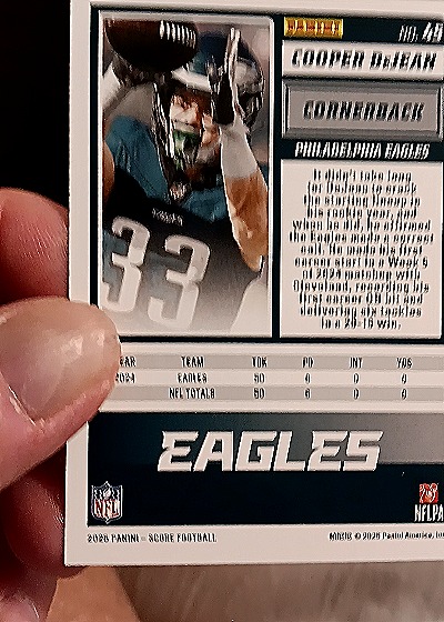 2025 Panini Score-A-Treat #45 Cooper DeJean — back