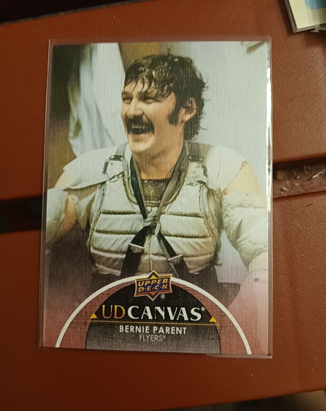 2021-22 Upper Deck Series 2 #C254 Bernie Parent UD Canvas Flyers — front