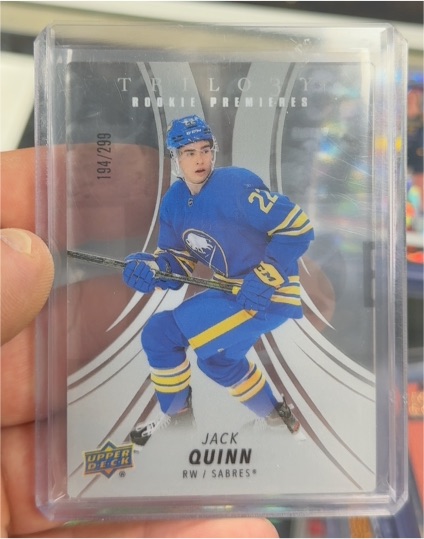 2022-23 Upper Deck Trilogy Rookie Premieres Plexi #RP-JQ Jack Quinn — front